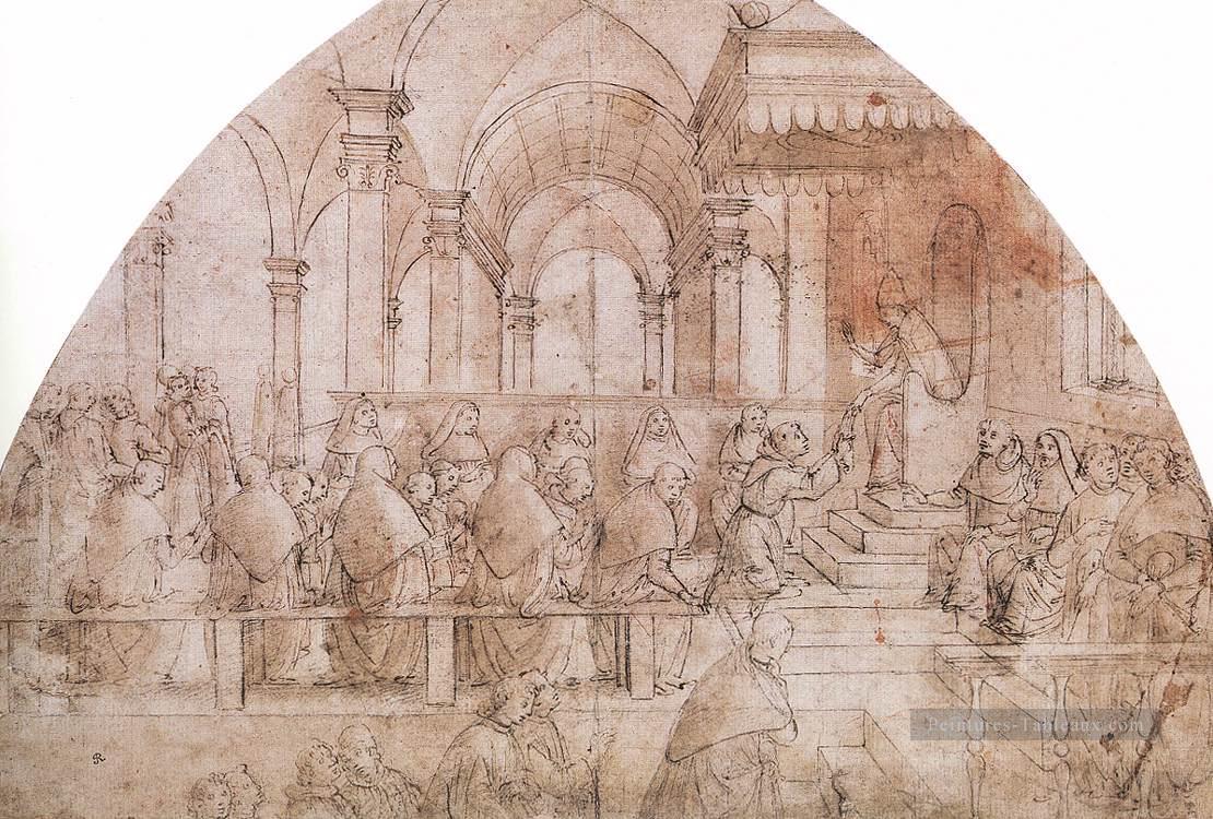 Confirmation De La Règle 1483 Renaissance Florence Domenico Ghirlandaio Peintures à l'huile